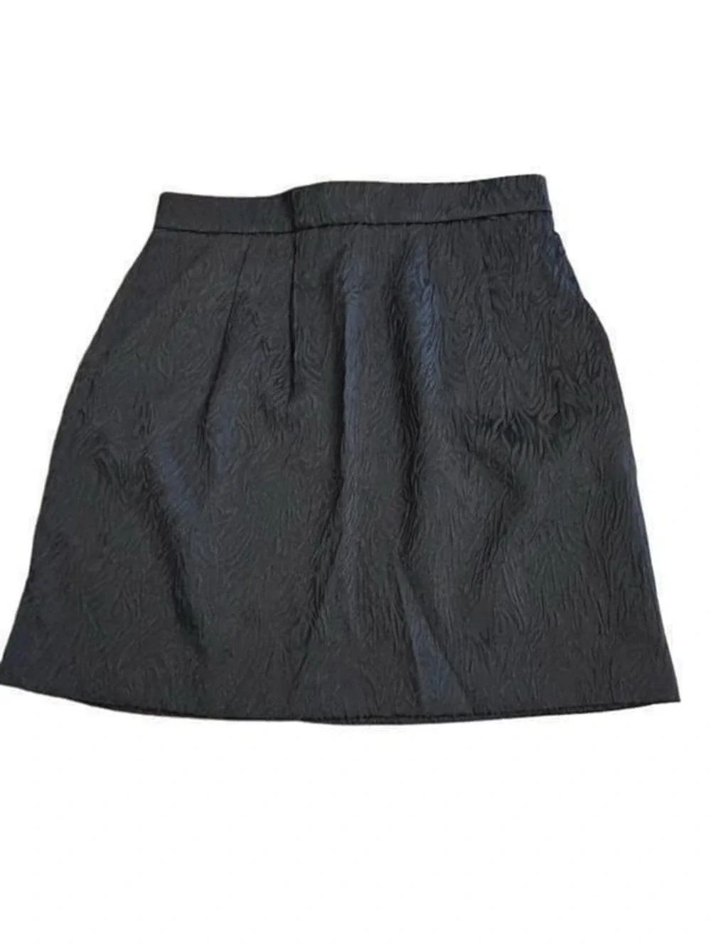 New! H&M Navy Blue Textured Miniskirt Sz 8